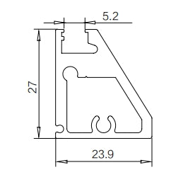 Poliform Style Glass Frame Door Profile